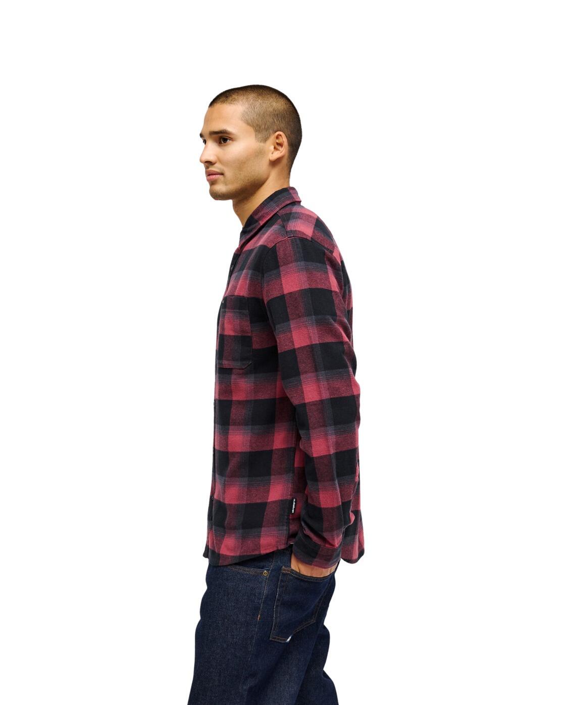 Overhemd met Lange Mouwen MOTHERFLY PLAID Rot Heren 3/4