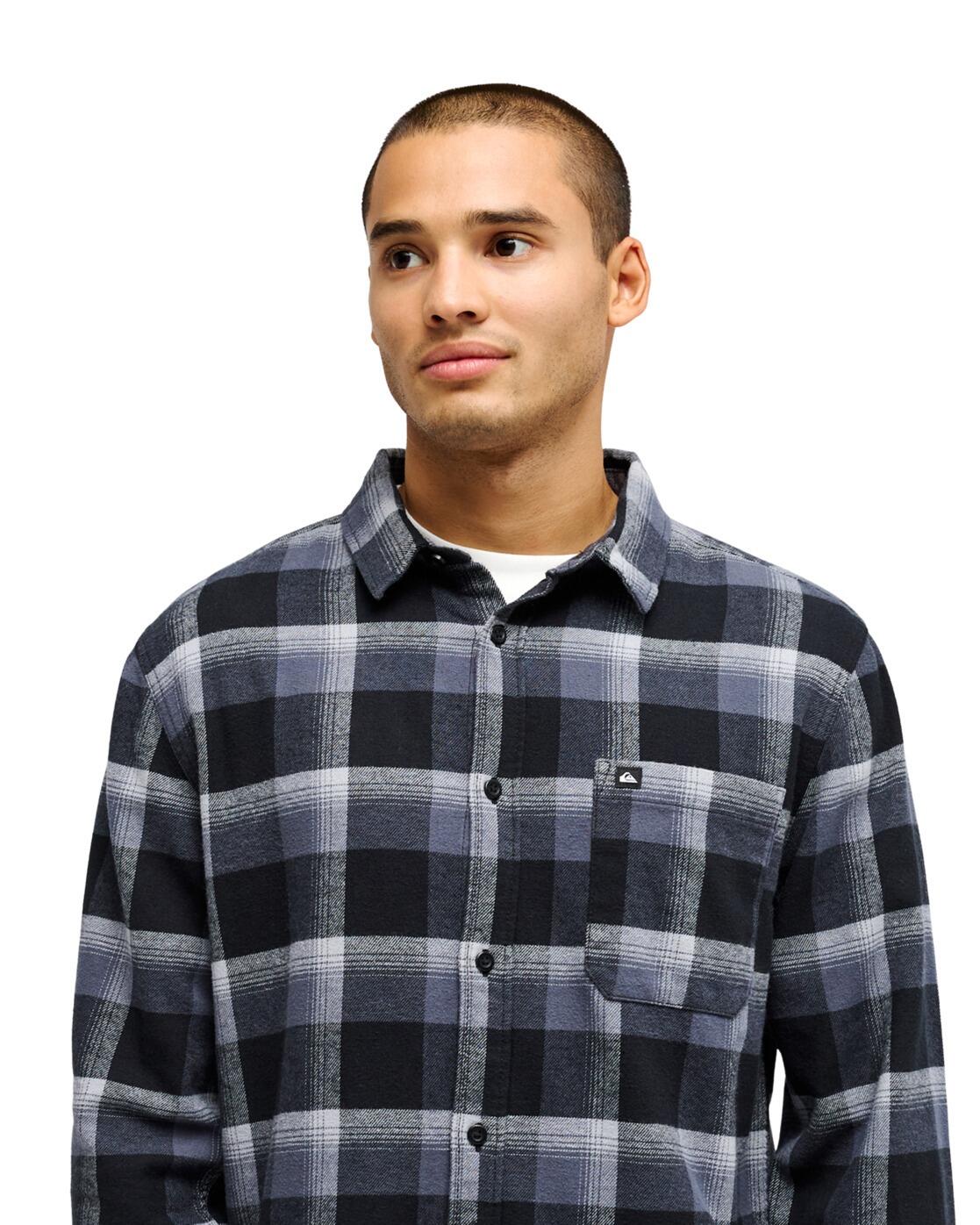 Camisa de manga larga MOTHERFLY PLAID Negro Hombre 4/4