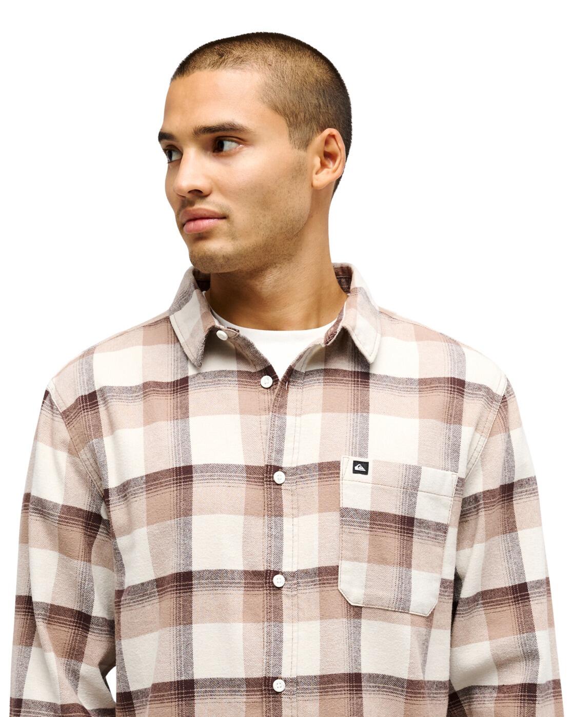 Overhemd met Lange Mouwen MOTHERFLY PLAID Braun Heren 4/4