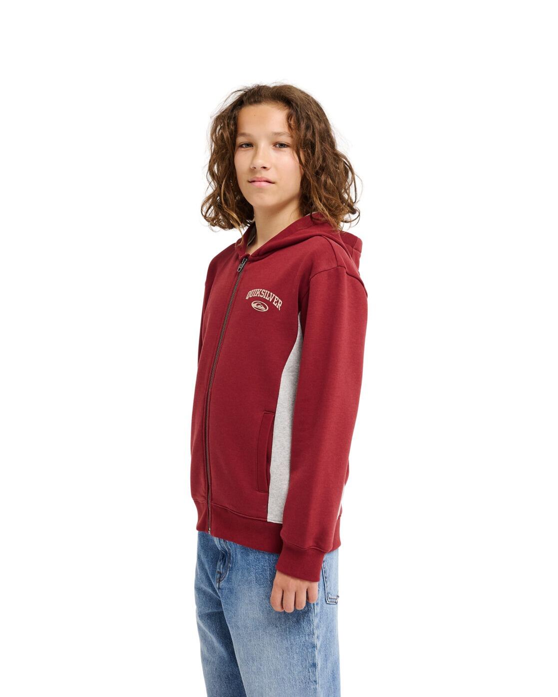 Hoodie met Rits NO TEACHER Rot Jongens 8-16 3/4