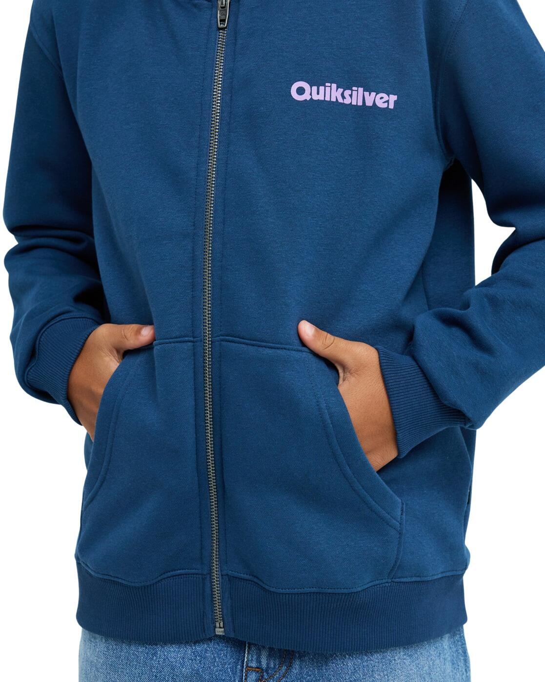 Hoodie met Rits GRAPHIC Blau Jongens 8-16 4/4