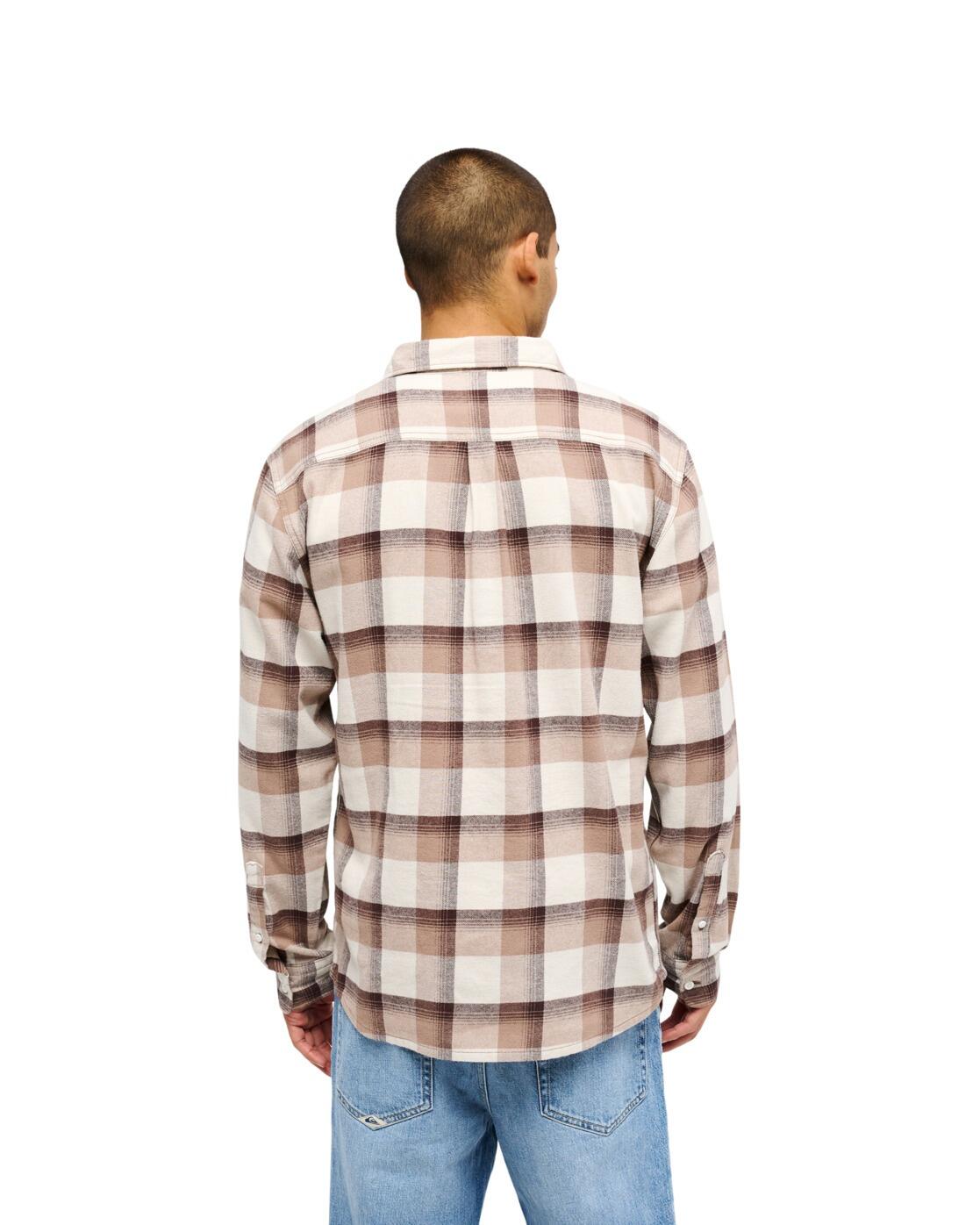Overhemd met Lange Mouwen MOTHERFLY PLAID Braun Heren 2/4