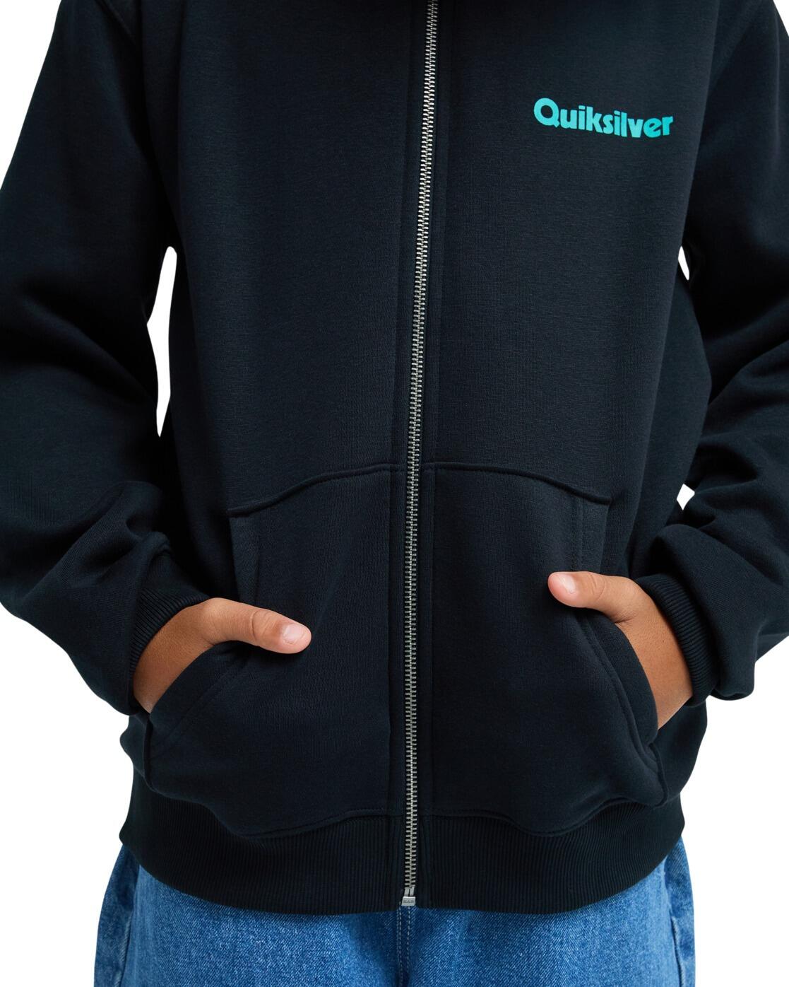 Sweat capuche zippé GRAPHIC Noir Garçon 4/4