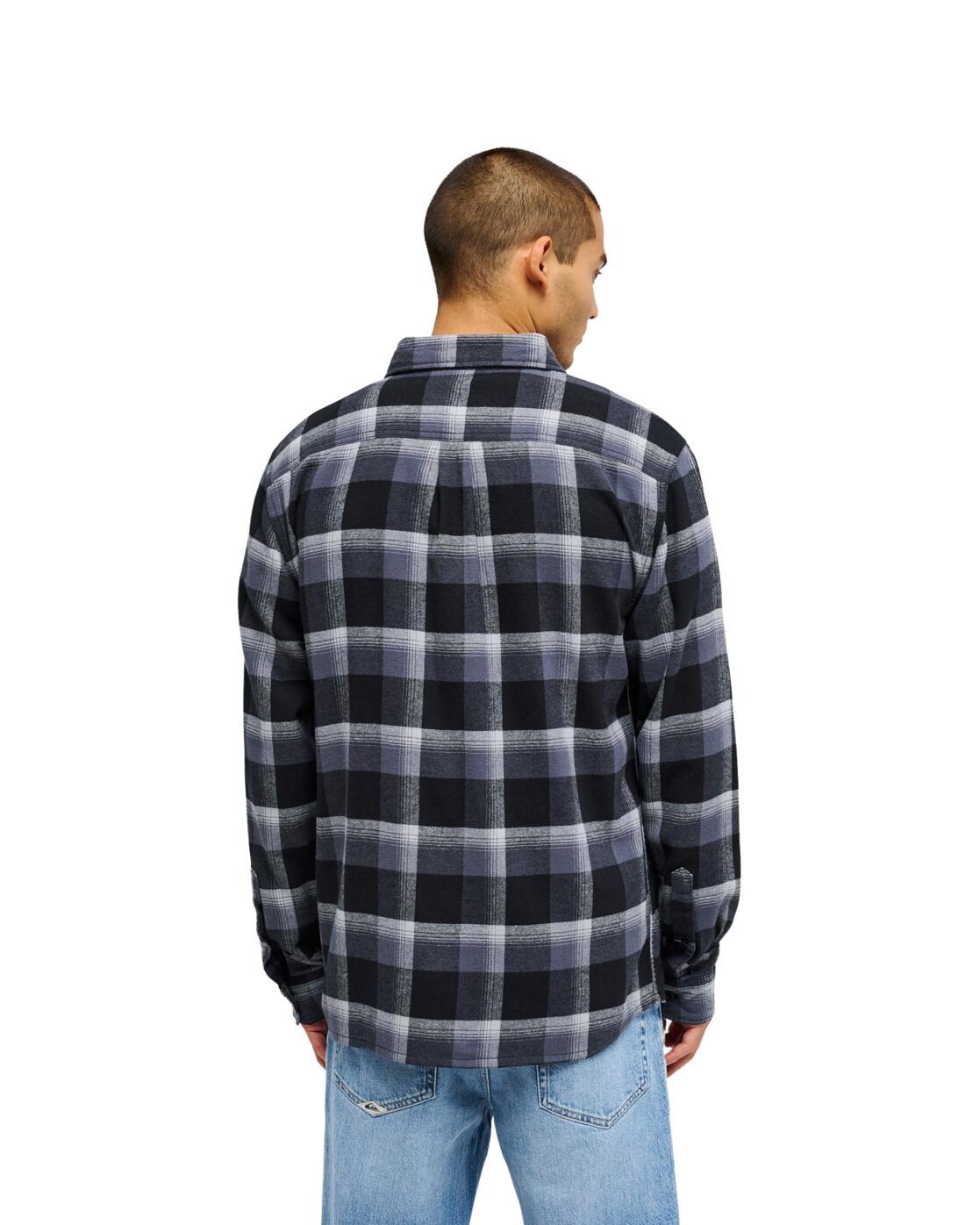 Camisa de manga larga MOTHERFLY PLAID Negro Hombre 2/4