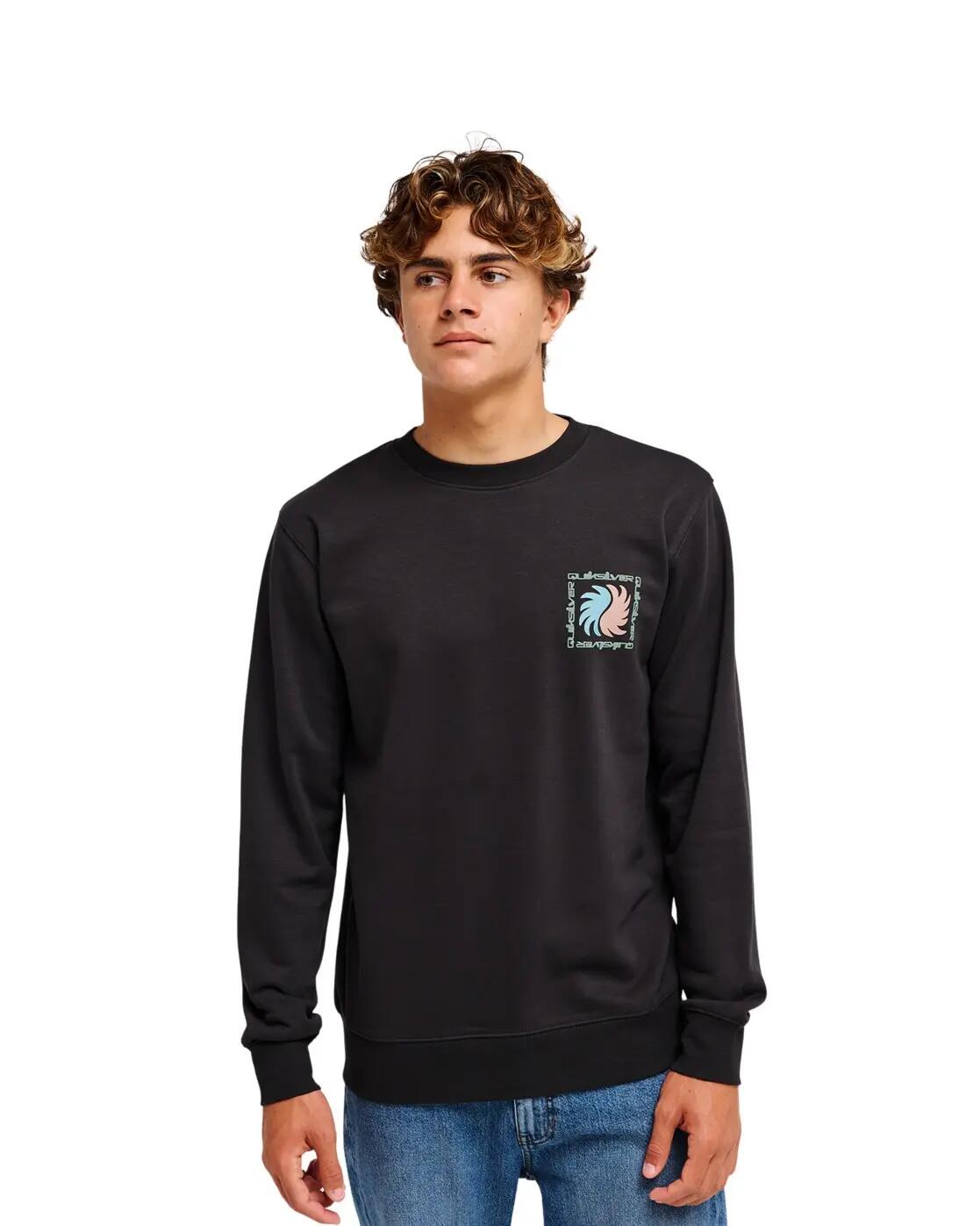 Sweat à col rond VIBES Noir Homme 3/4
