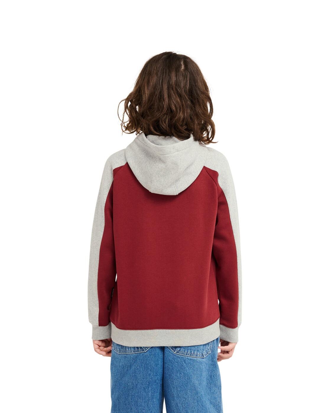 Sudadera con capucha NO TEACHER Rojo Niño 2/4