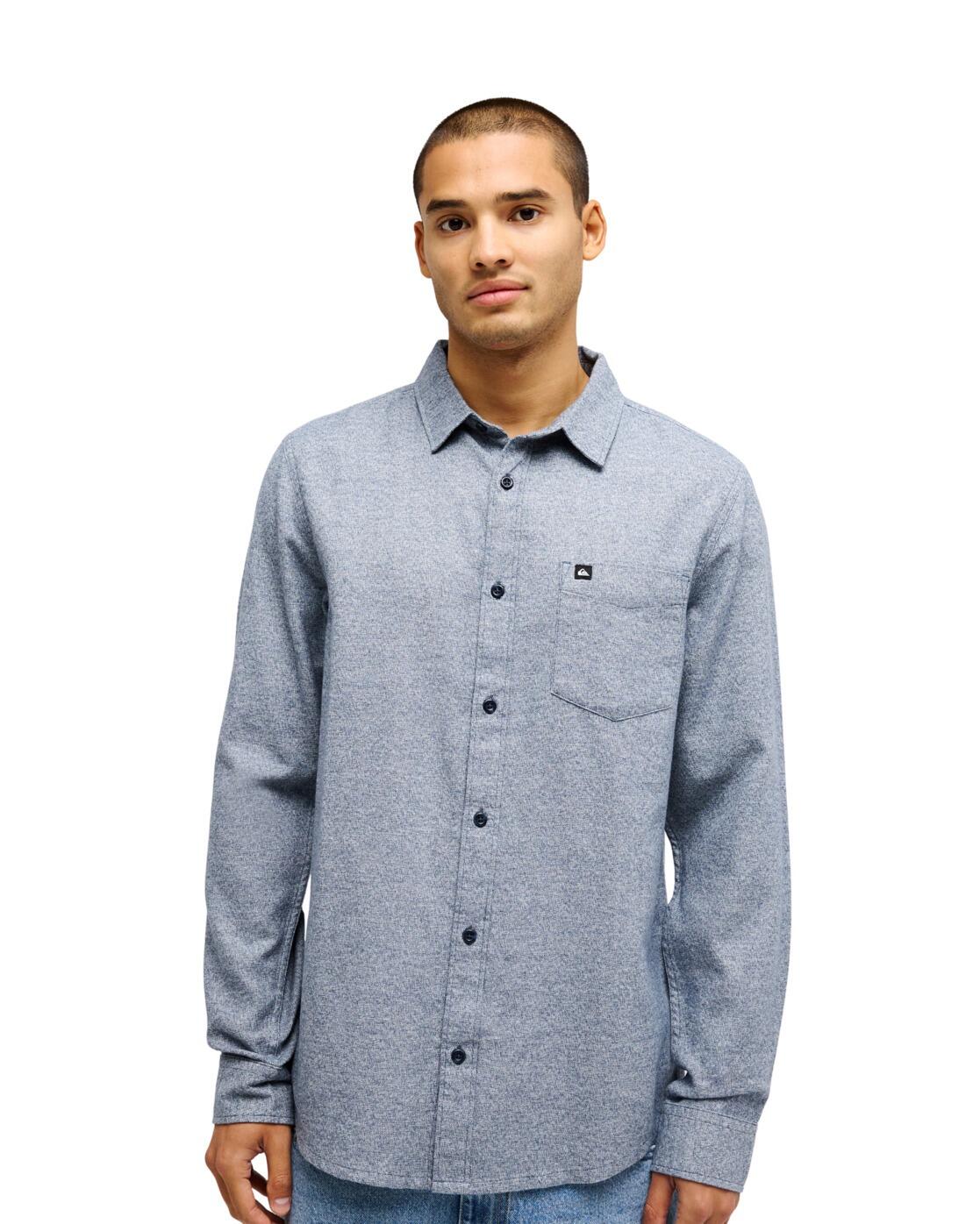 Chemise manches longues MOTHERFLY HEATHER Bleu Homme 4/4