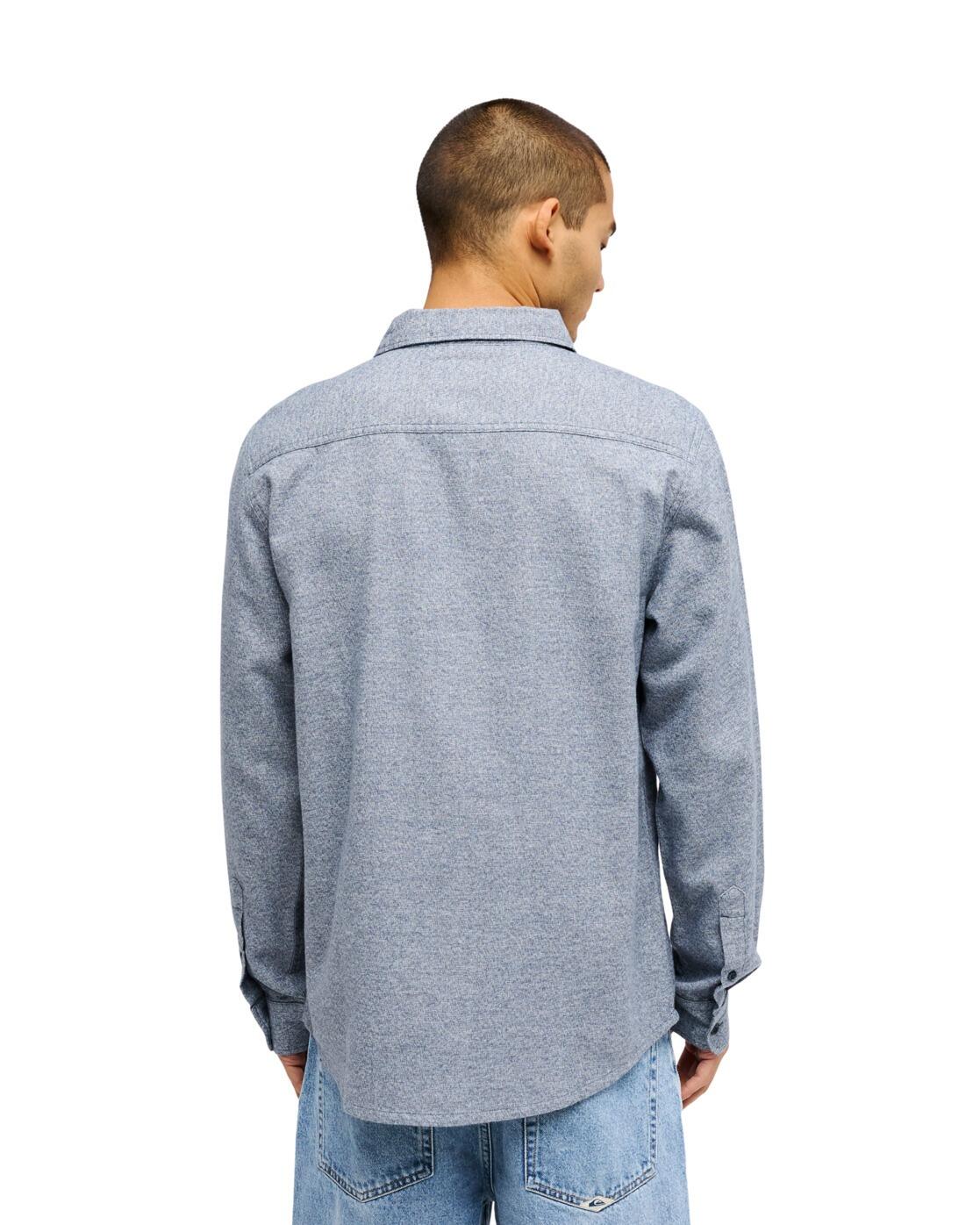 Chemise manches longues MOTHERFLY HEATHER Bleu Homme 2/4