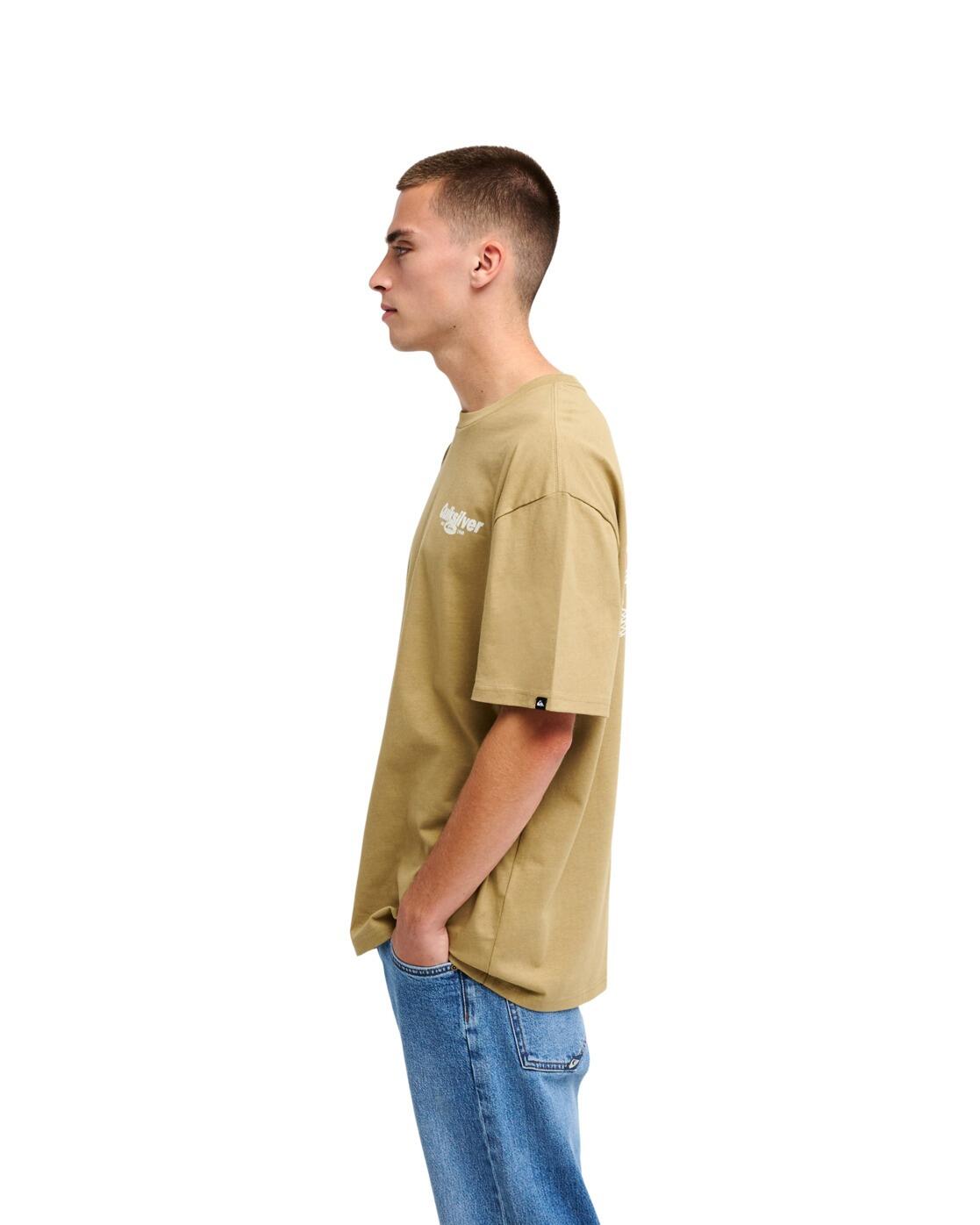 Camiseta de manga corta DEEP HOUSE Beige Hombre 3/4