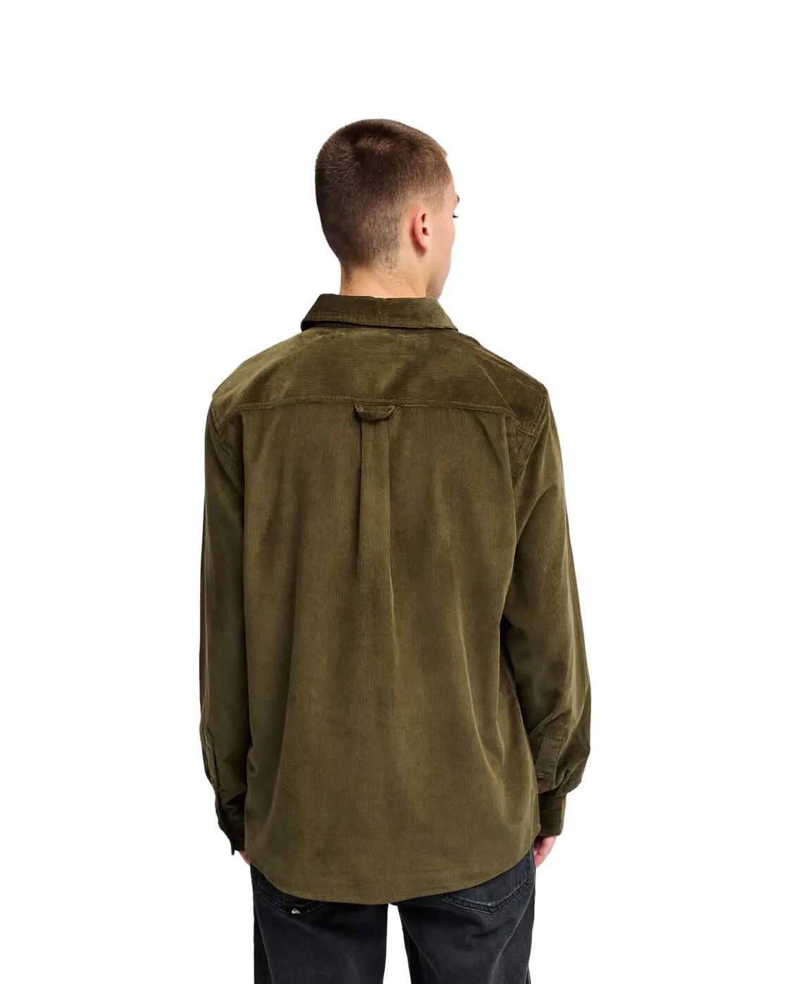 Chemise manches longues SMOKE TRAIL CORD Vert Homme 2/4