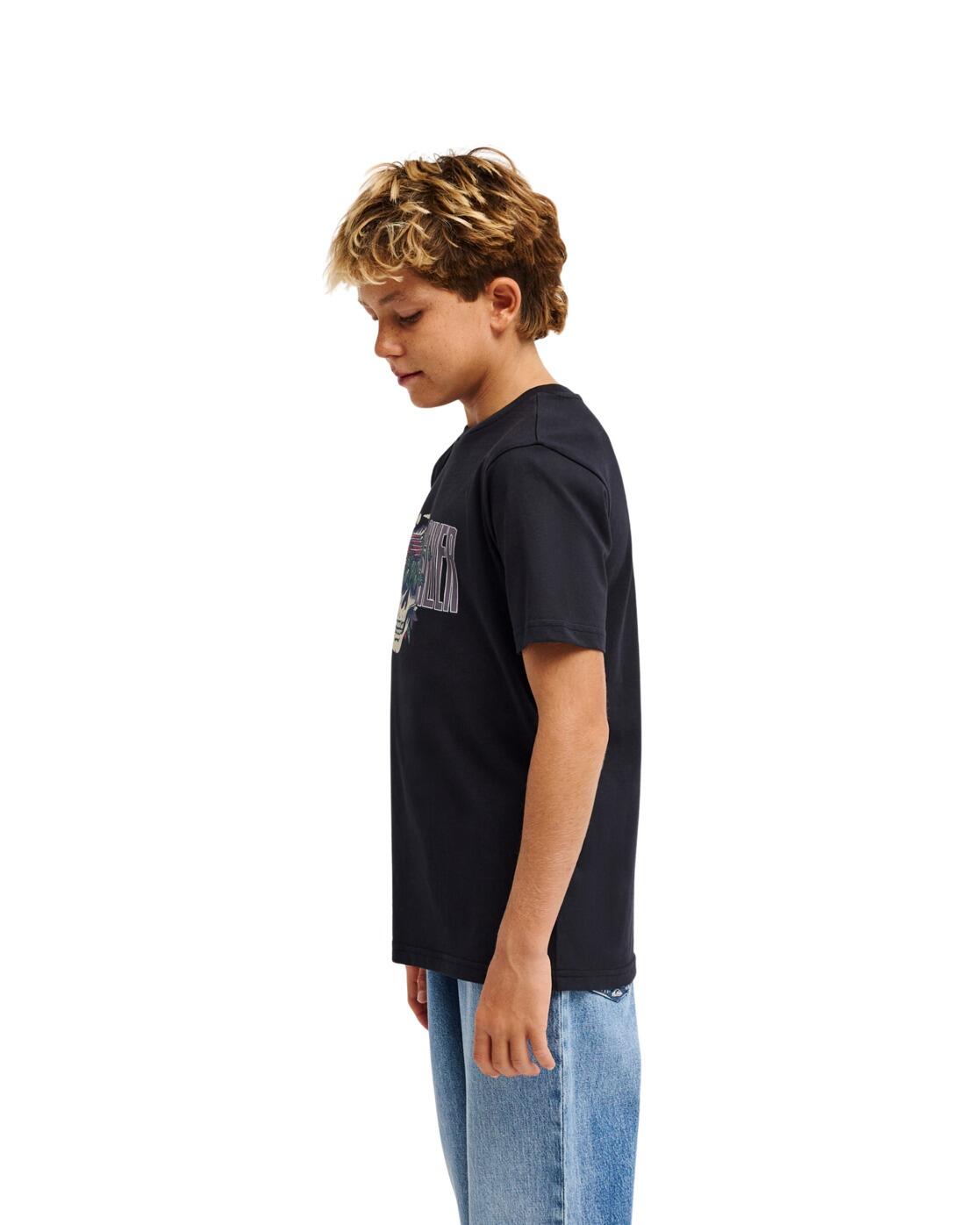 Camiseta de manga corta PARADISE POINT Y Negro Niño 3/4