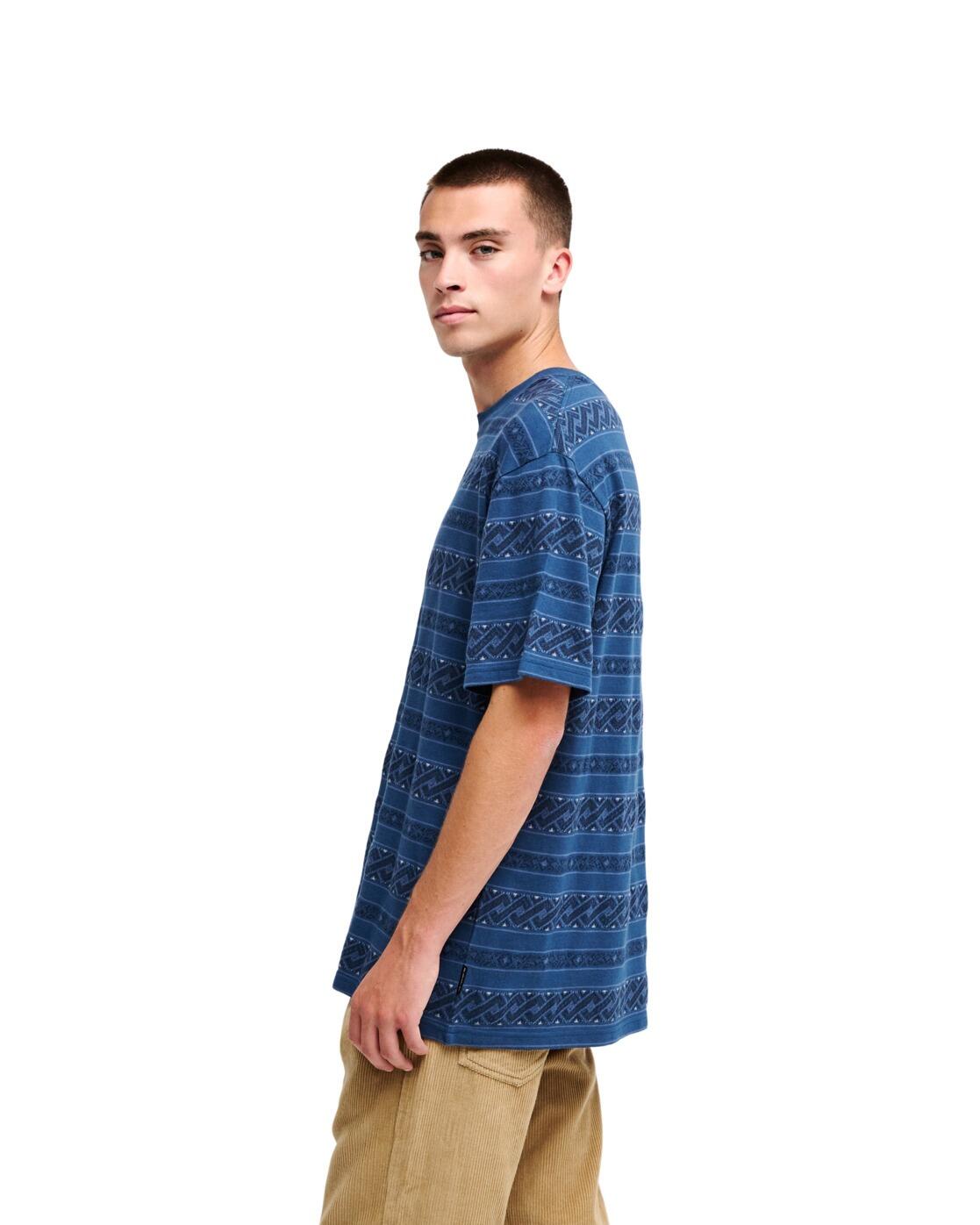 Camiseta de manga corta BIRDWOOD JACQUARD Azul Hombre 3/4