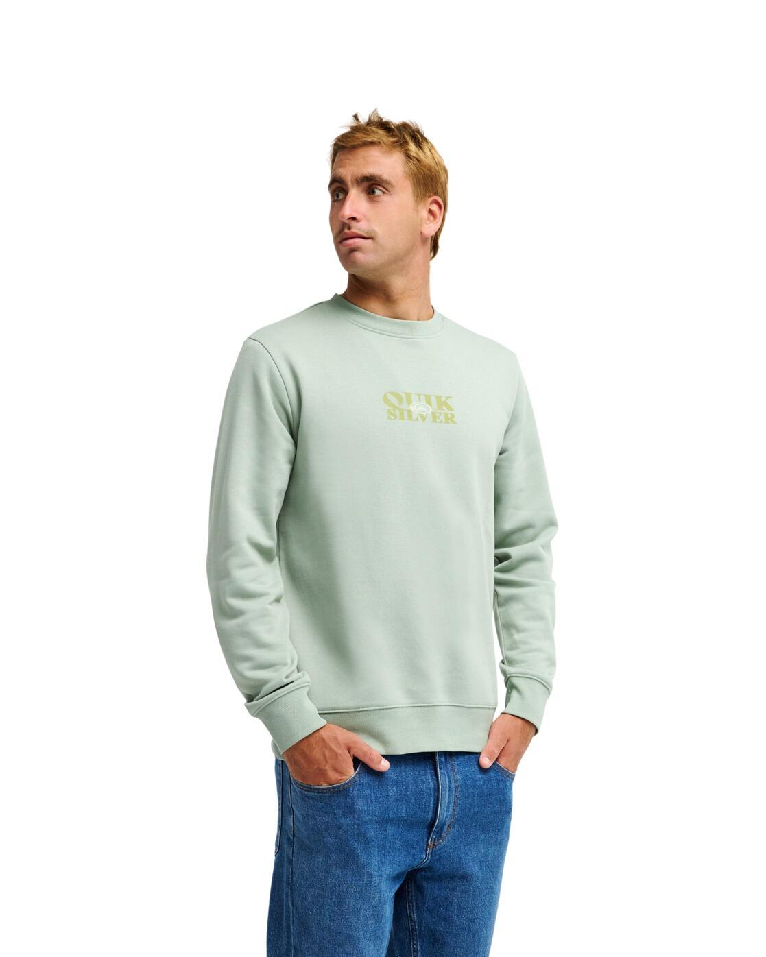 Sudadera TRUE Verde Hombre 3/4