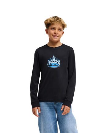 T-shirt manches longues FISHING Noir Garçon
