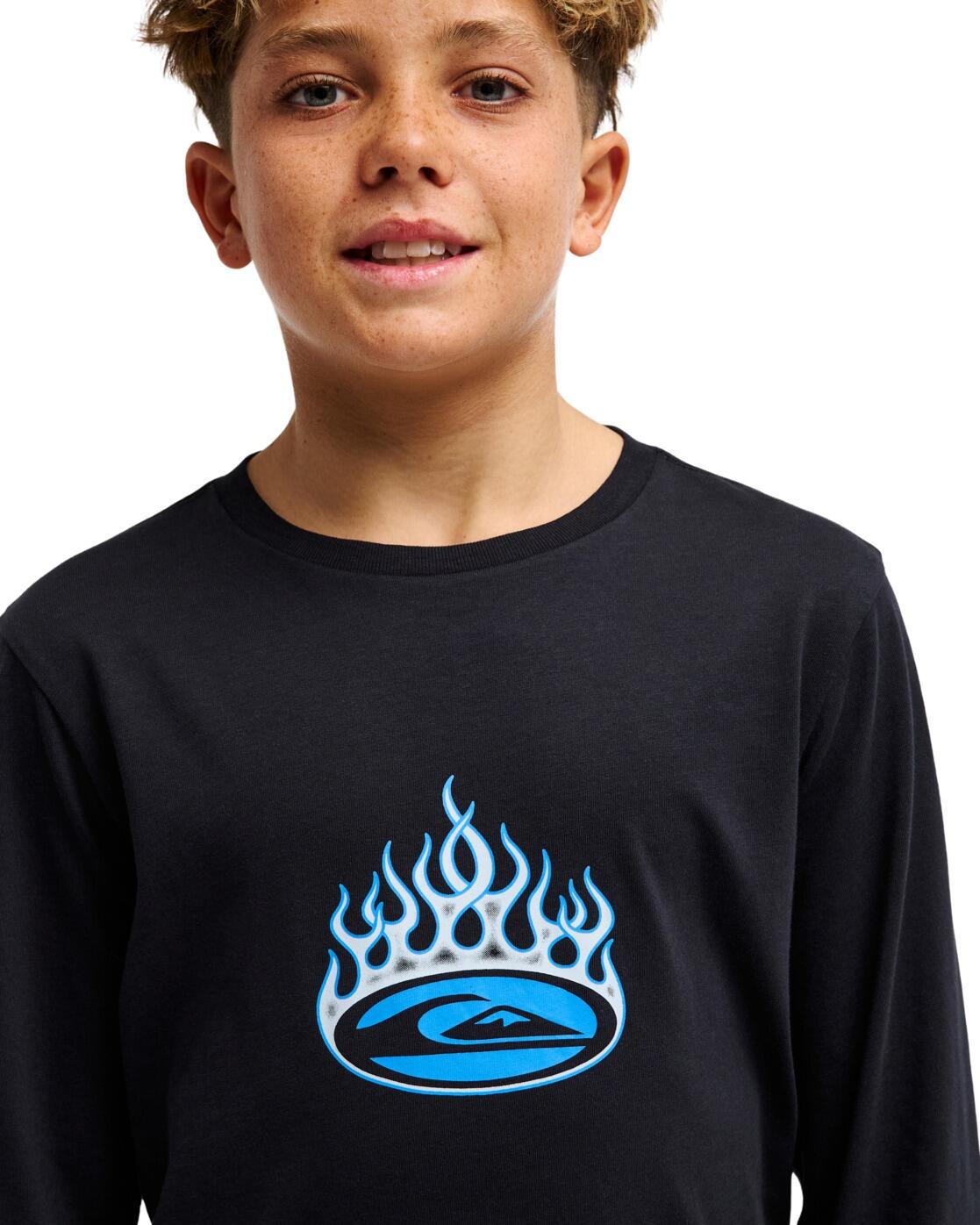 Camiseta de manga larga FISHING Negro Niño 4/4