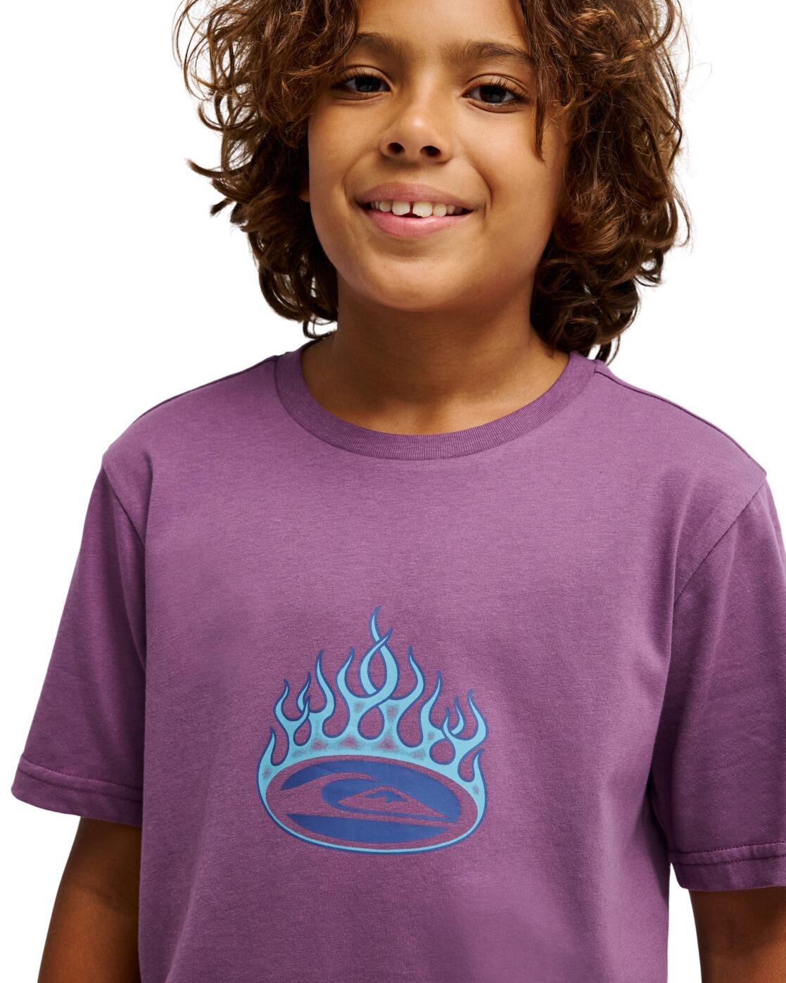 T-Shirt FISHING Lila Junge 4/4