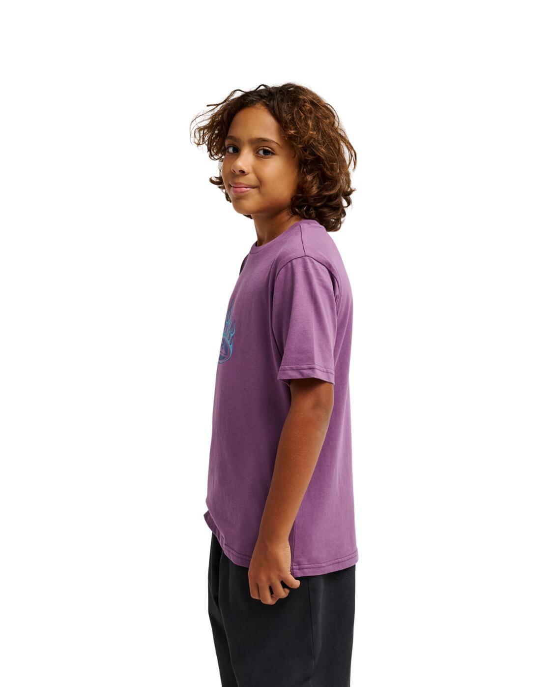 T-Shirt FISHING Lila Junge 3/4