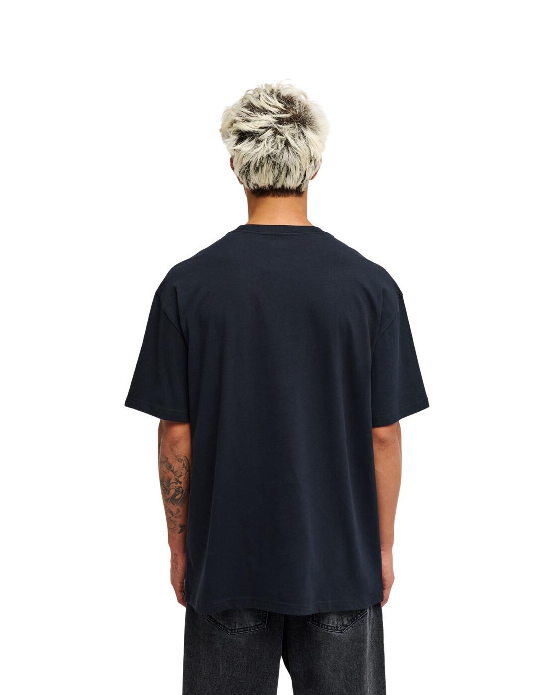T-shirt met korte mouwen DISK Schwarz Heren 2/4