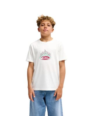 T-shirt met korte mouwen fishing lila jongens 8-16