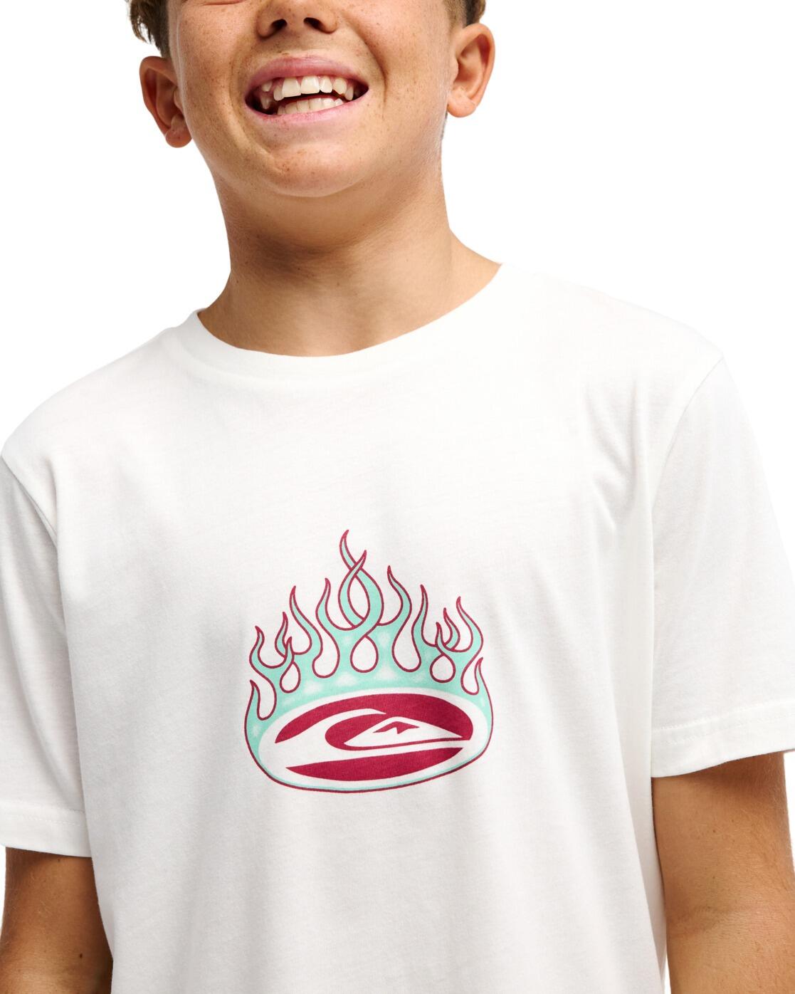 T-shirt met korte mouwen FISHING Weiss Jongens 8-16 4/4