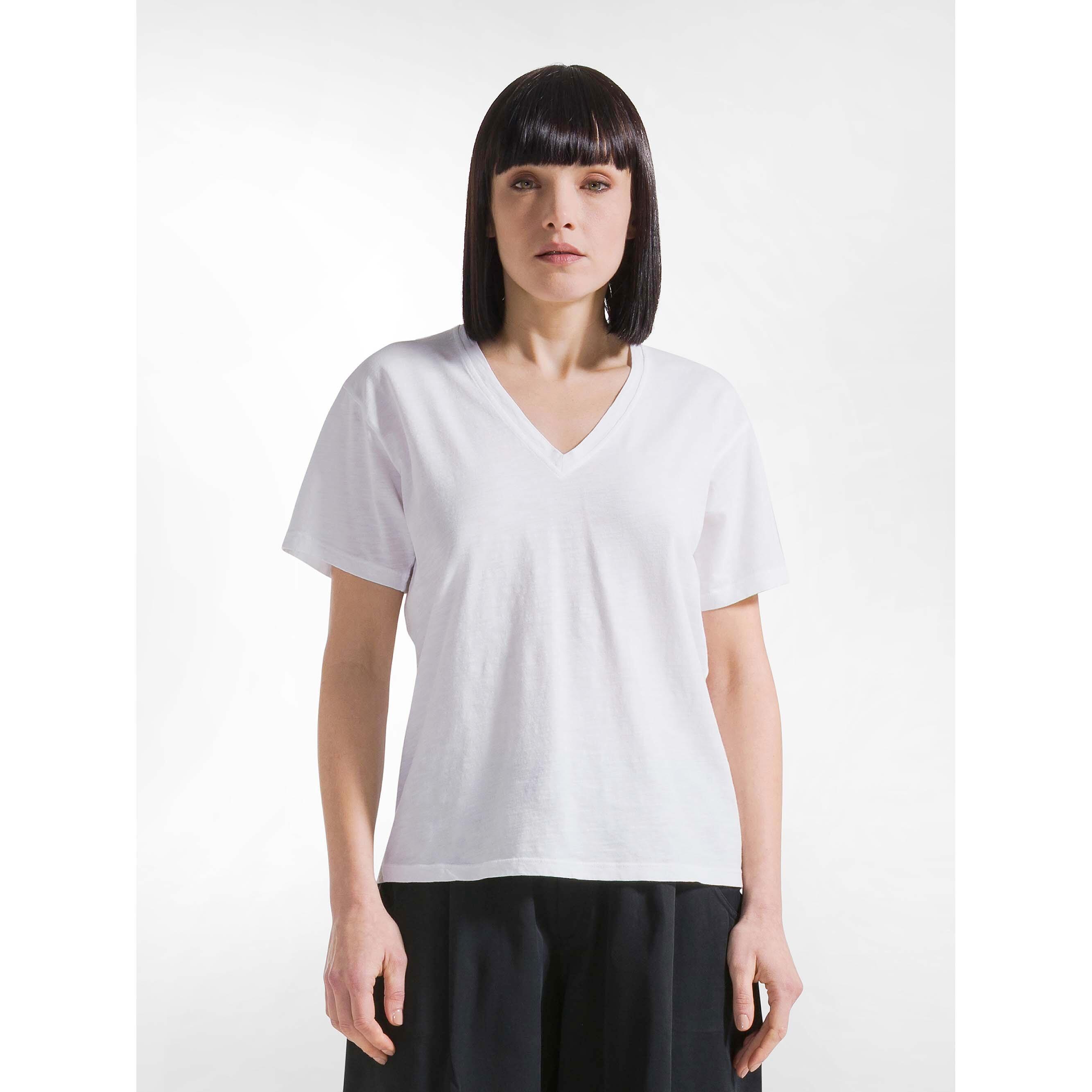 T-Shirt Deha Flamme' Szeroki Dekolt W Serek Damskie 2/5