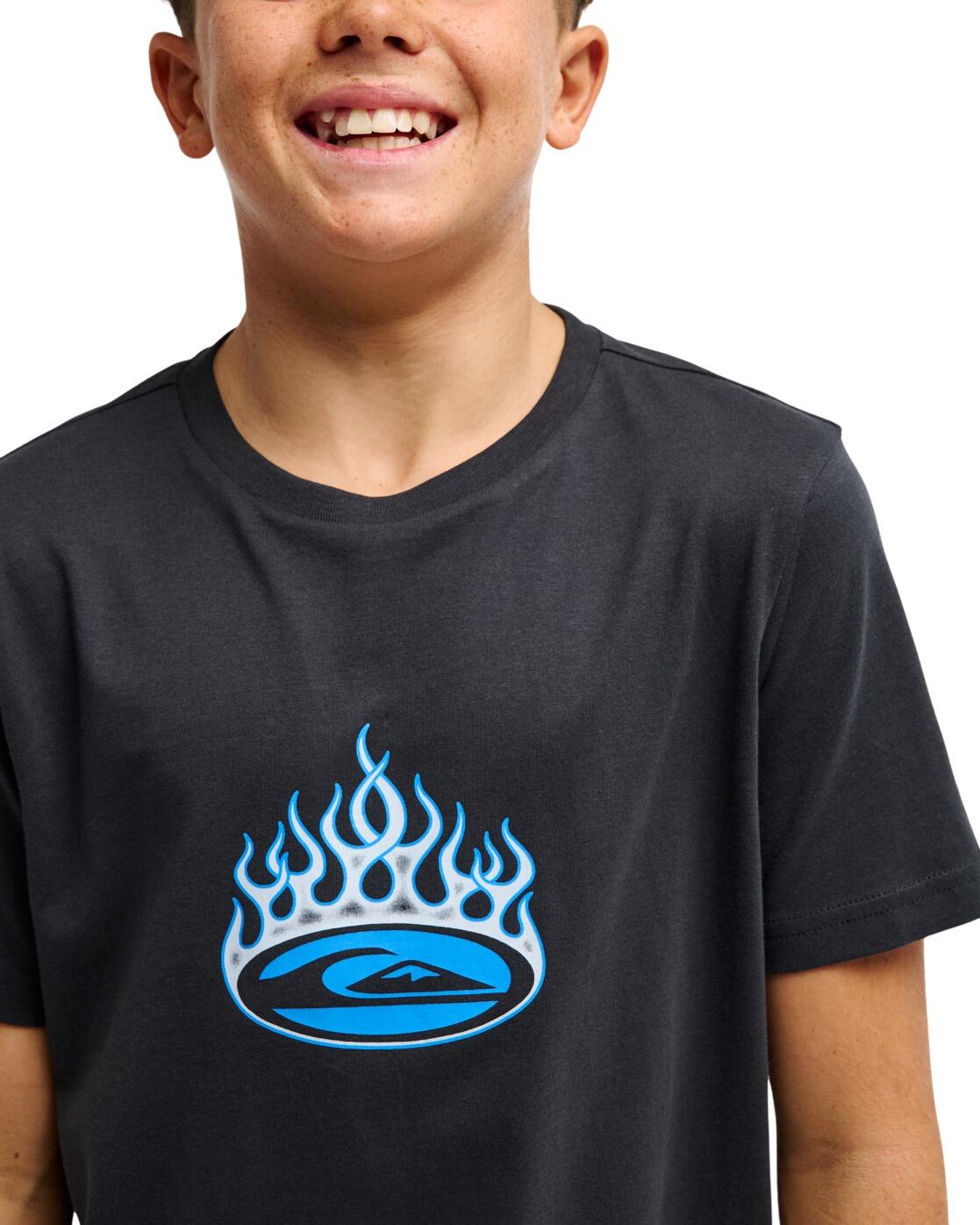 T-Shirt FISHING Schwarz Junge 4/4