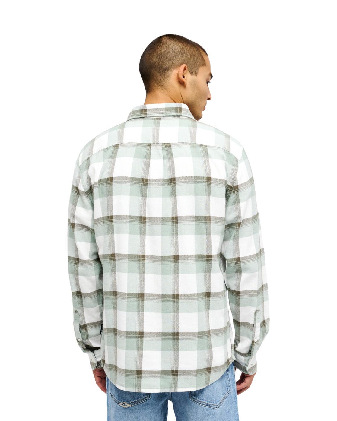 Overhemd met Lange Mouwen MOTHERFLY PLAID Grün Heren 2/4