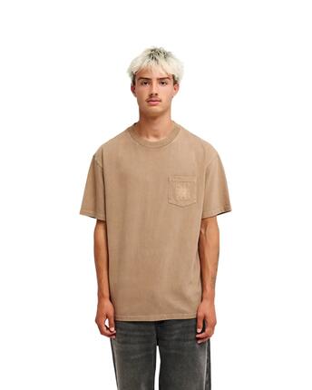 T-shirt met korte mouwen GUANA WASHED Braun Heren