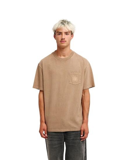 T-shirt met korte mouwen GUANA WASHED Braun Heren