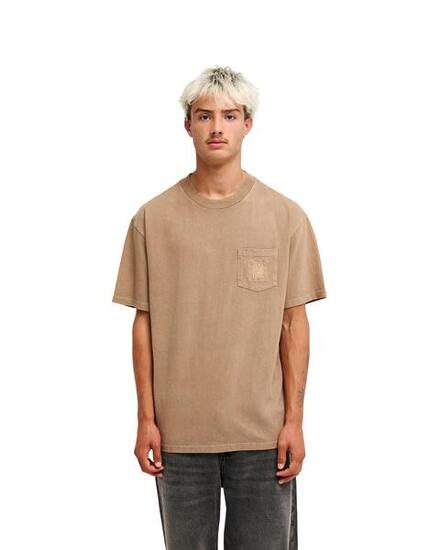 T-shirt met korte mouwen GUANA WASHED Braun Heren