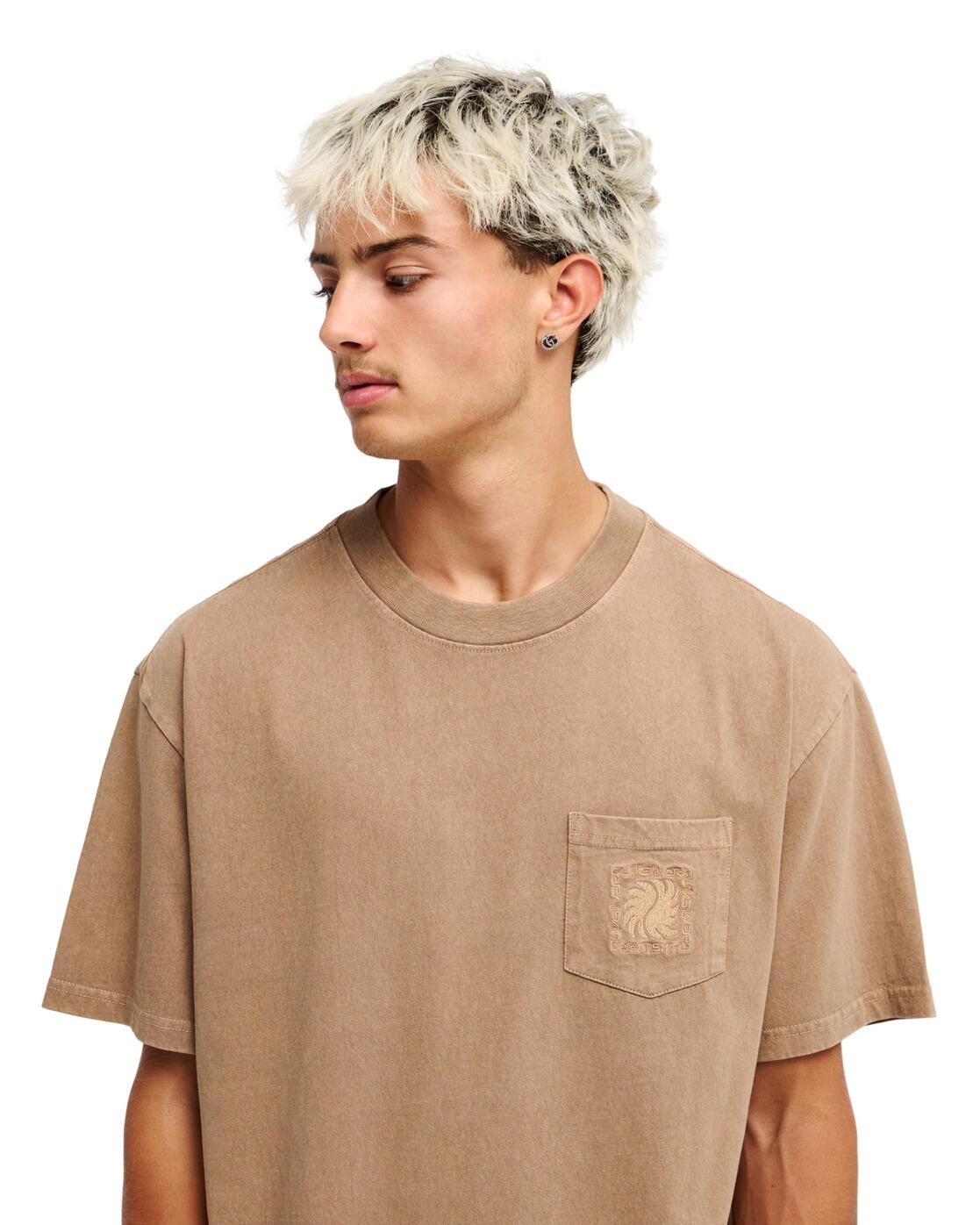 T-Shirt GUANA WASHED Braun Herren 4/4