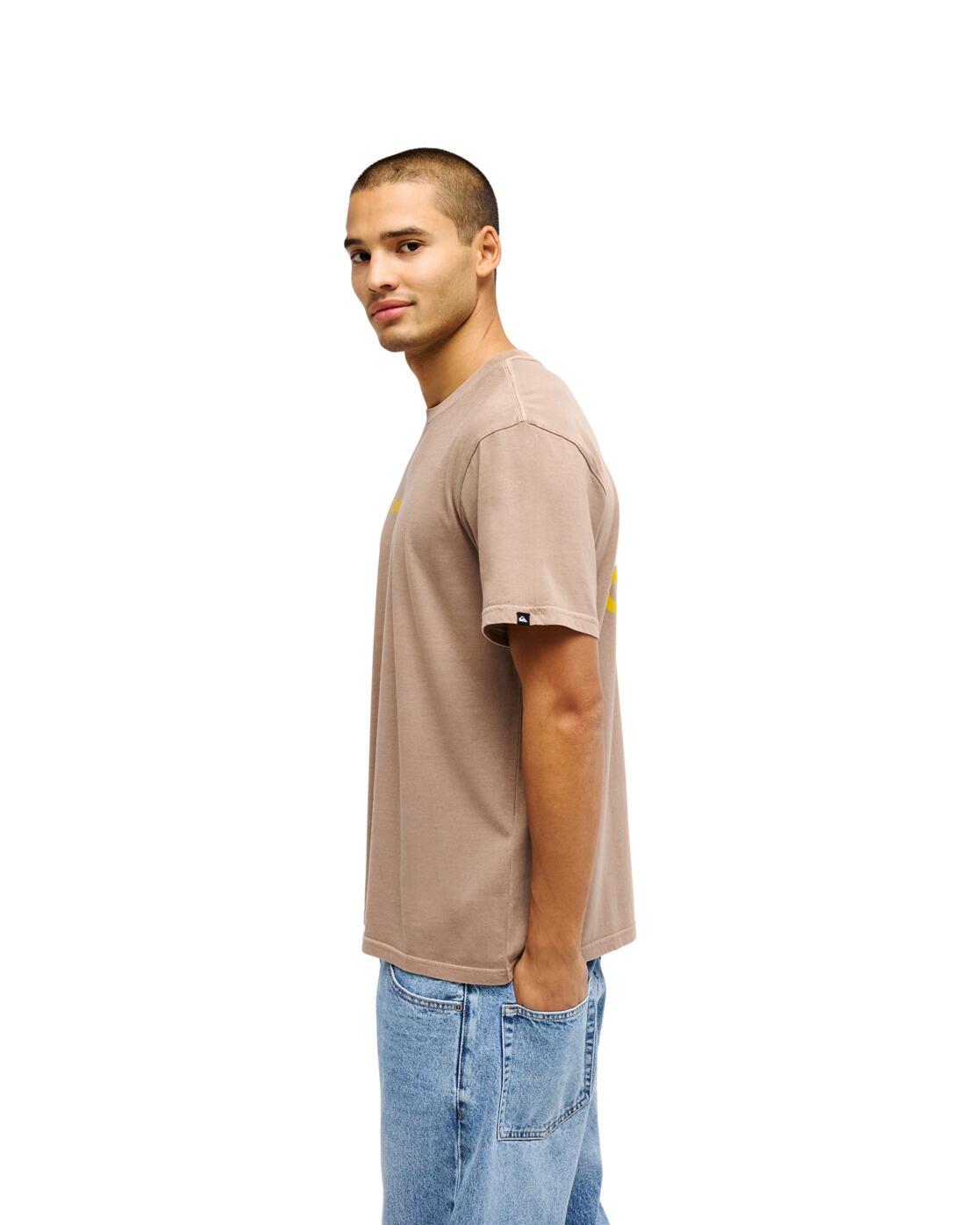 Camiseta de manga corta EVO RAYS Marrón Hombre 3/4