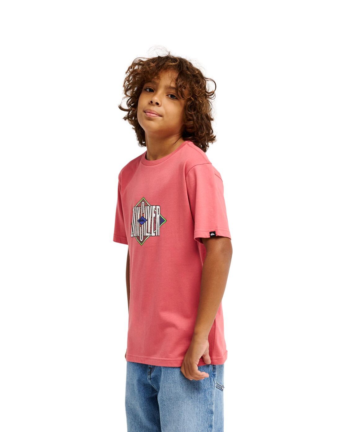 T-shirt met korte mouwen LOSANGE Rosa Jongens 8-16 3/4