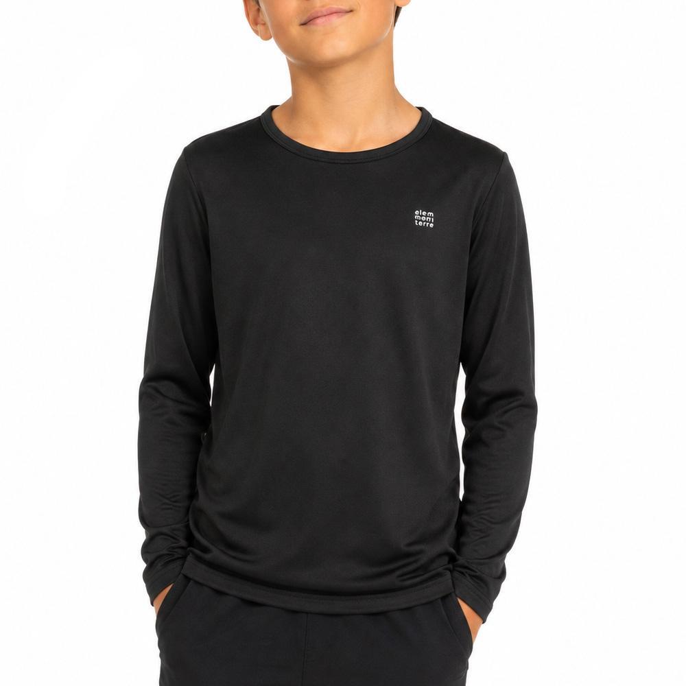 Elementerre BETHELTOP Boys' Thermal Long Sleeve T-Shirt Black