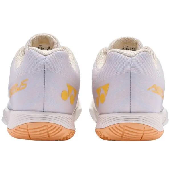 Chaussures - badminton - femme - ultralégères - aerus z2 - blanc/orange 4/5