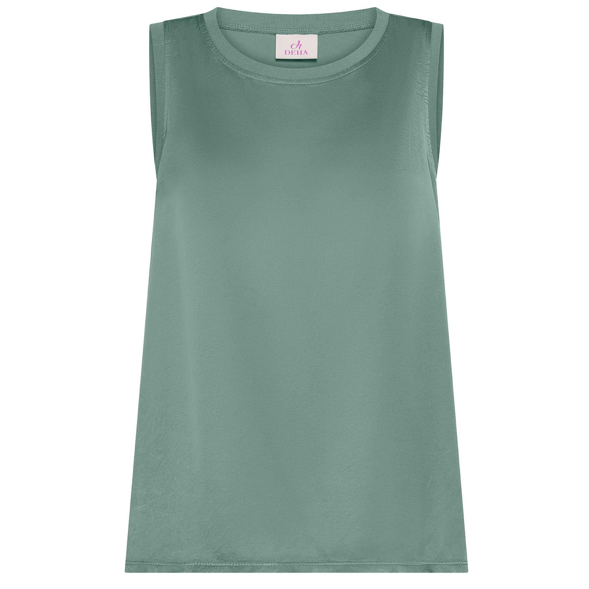 Canotta Deha Flared Satin Front Top Damskie