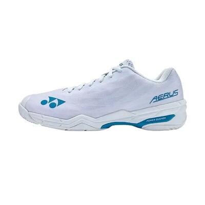 Schoenen - badminton - heren - aerus x - ultralaag, wit/blauw