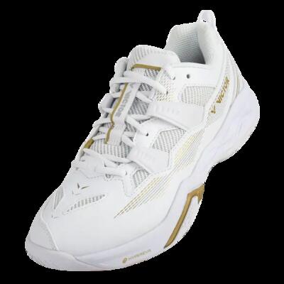 Schoenen - badminton - heren - c60ax - licht, stabiel - wit/goud