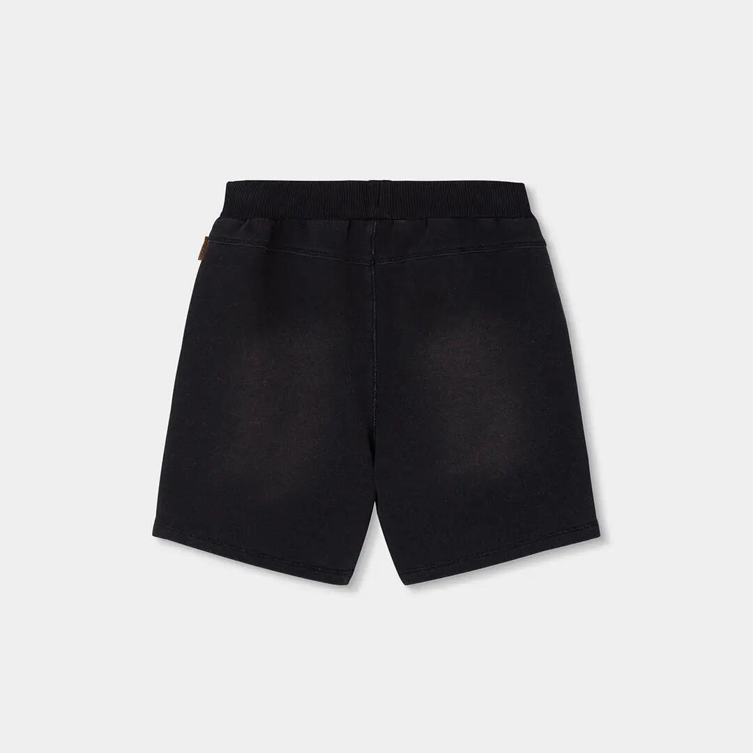 Bermudas de felpa denim para niño negras 2/4