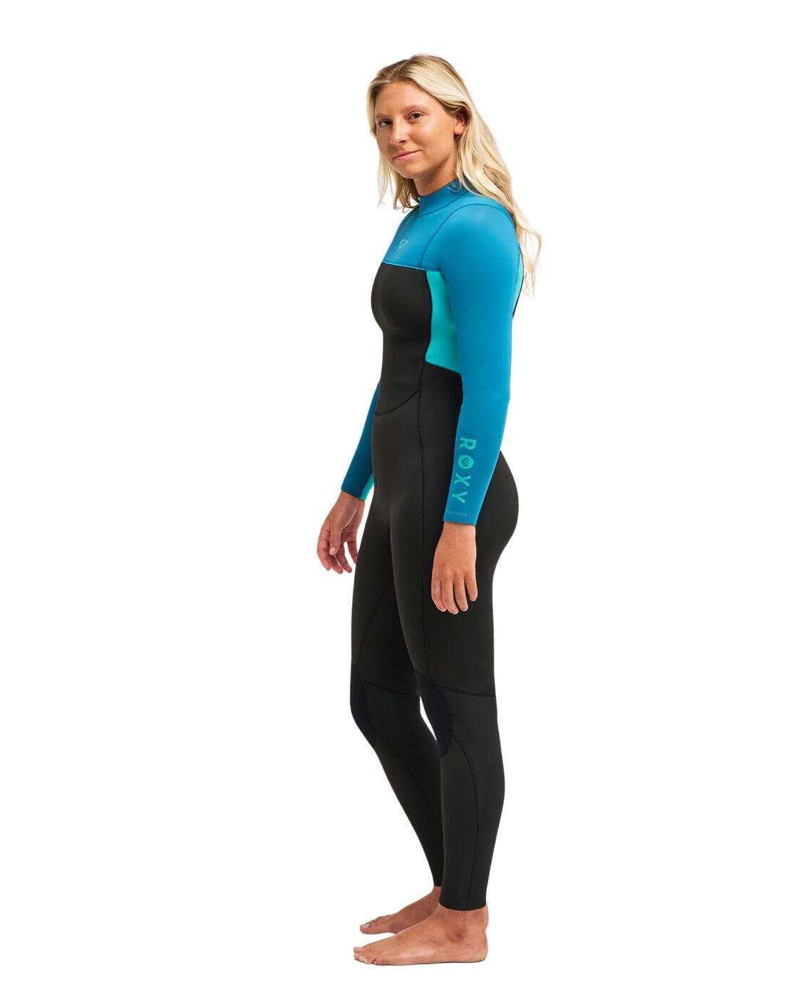 Back-Zip-Neoprenanzug 5/4MM PROLOGUE+ Blau Dames 3/4