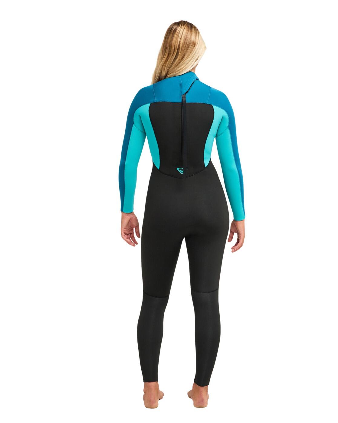 Back-Zip-Neoprenanzug 5/4MM PROLOGUE+ Blau Dames 2/4