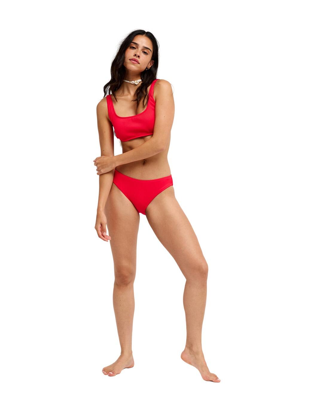 Bikiniunterteil mit hohem Bund ROXY LOVE HIPSTER Rot Dames 4/4