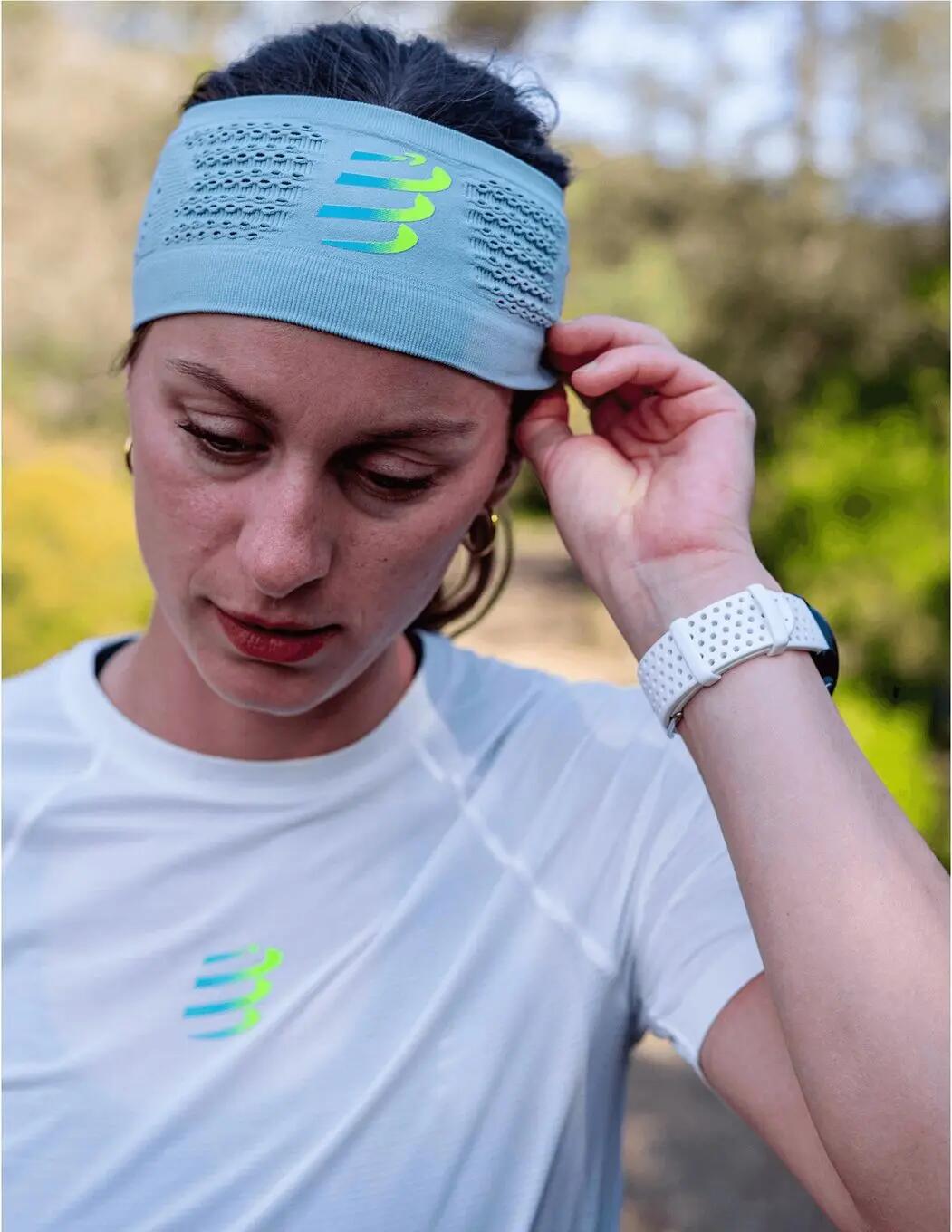 T-Shirt Running Compressport Trail Racing Blanc Femme 5/6