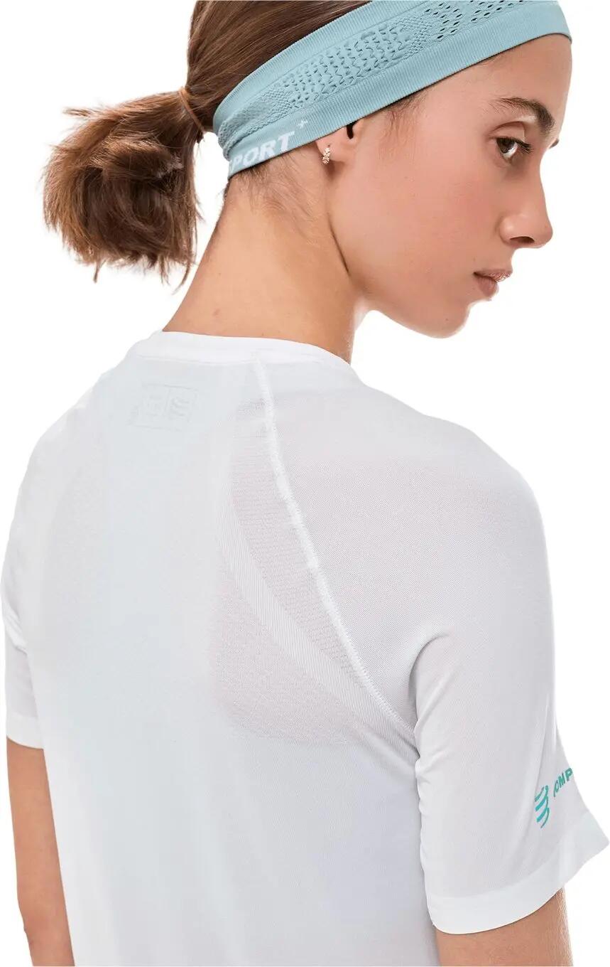 T-Shirt Running Compressport Trail Racing Blanc Femme 4/6