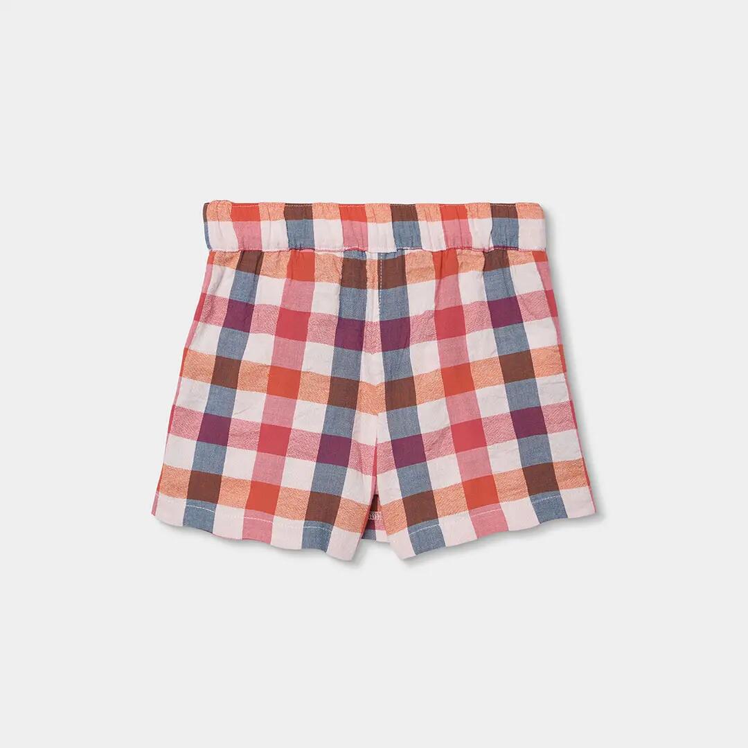 Falda de cuadros para niña multicolor 2/4