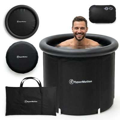 Ijsbad – spierherstel – inklapbaar 330 l nylon/pvc – zwart