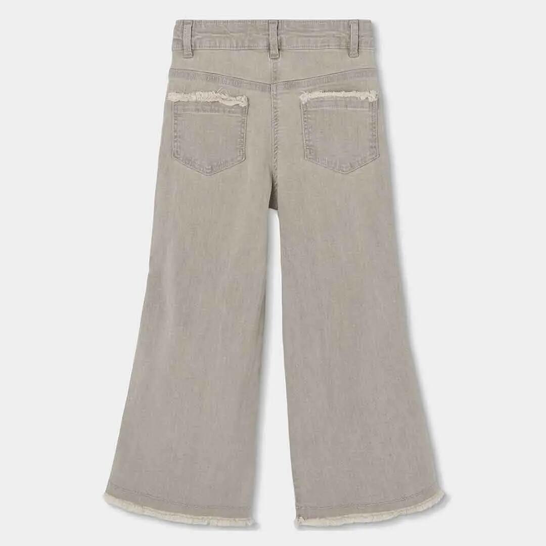 Pantalón vaquero para niña con detalles metálicos, gris 2/4