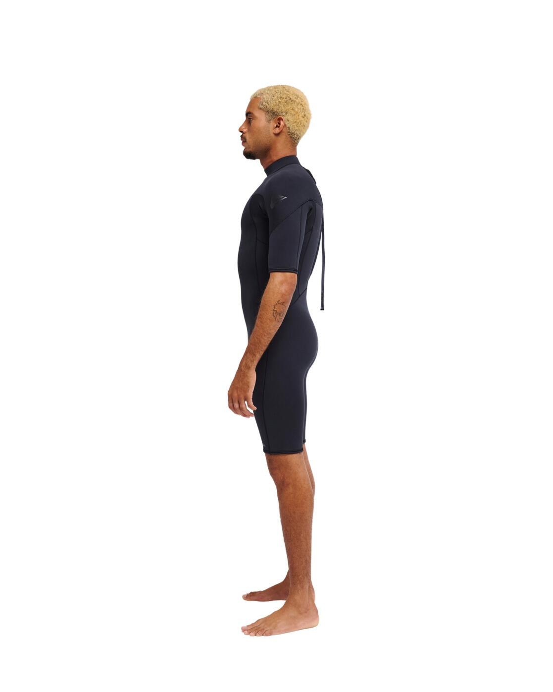 Springsuit met Korte Mouwen en Achterrits 2/2MM EVERYDAY SESSIONS Schwarz Heren 3/4