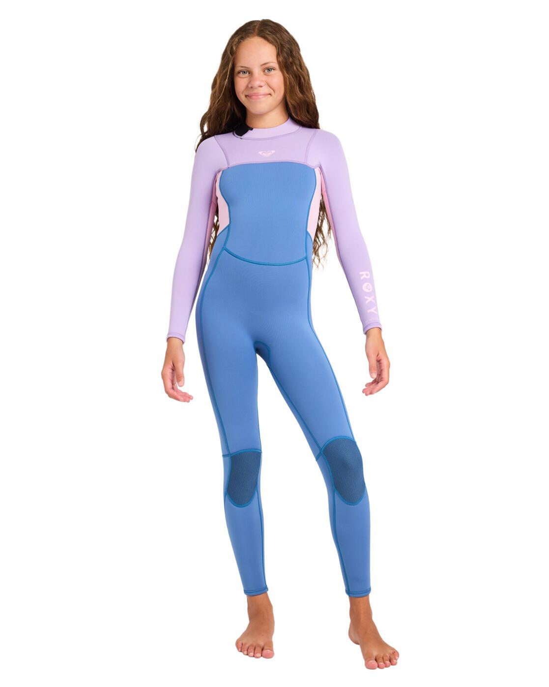 Traje de surf con cremallera posterior 3/2MM PROLOGUE+ Morado Niña 3/4