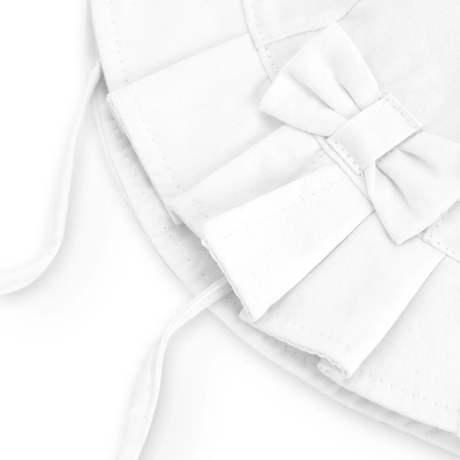 Gorro de algodón para bebé con protección solar blanco 3/4